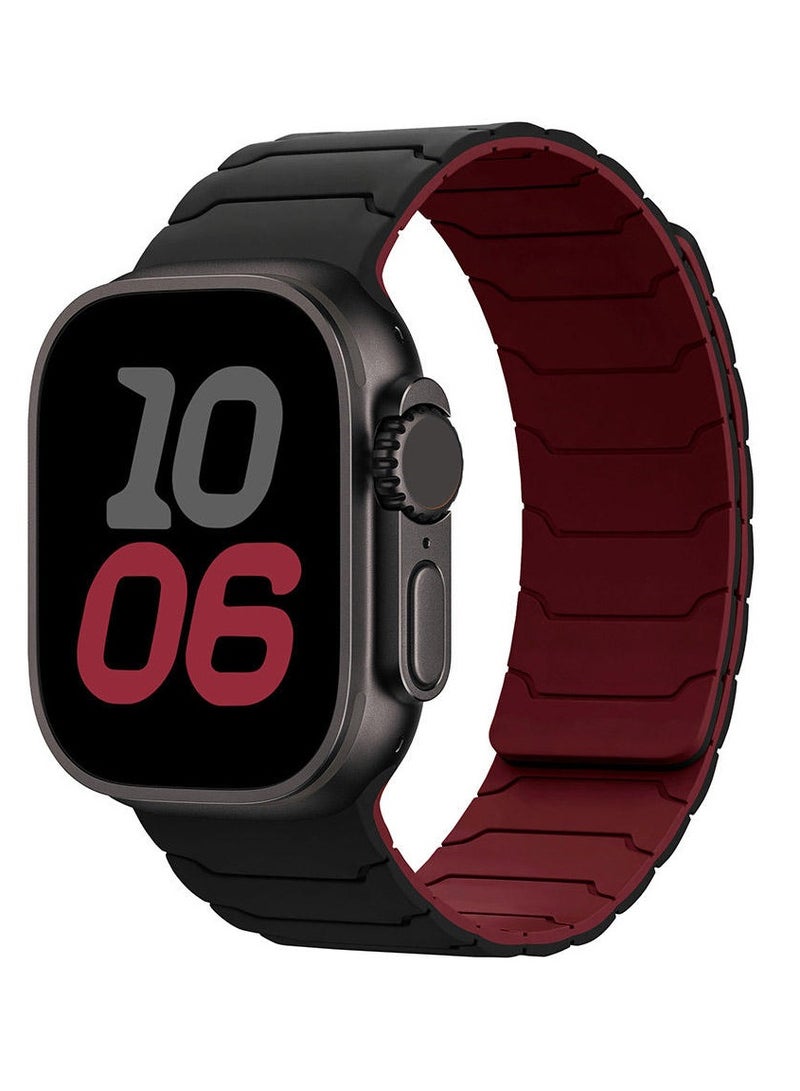 TEMPO Magnetic Silicone Bands Compatible with Apple Watch 49mm 46mm 45mm 44mm 42mm Soft Silicone Replacement Loop Wristband for iWatch Ultra 4 3 2 1 SE Series 12 11 10 9 8 7 6 5 4 3 - Image 1